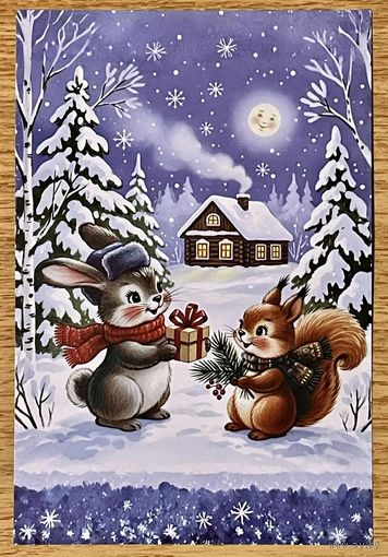 Открытка для посткроссинга чистая 10х15 см. (на тонкой бумаге)