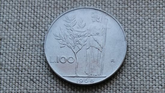 Италия 100 лир 1968