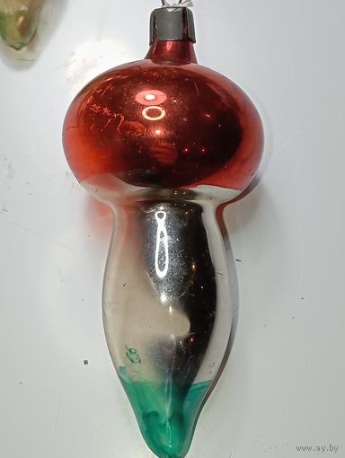 Ёлочная игрушка - Гриб , СССР .