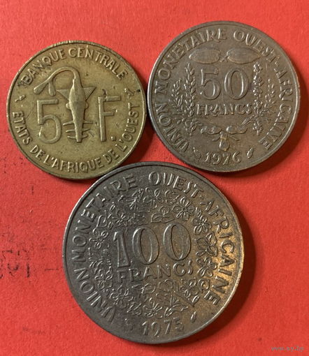 Центральная Африка 3 монеты