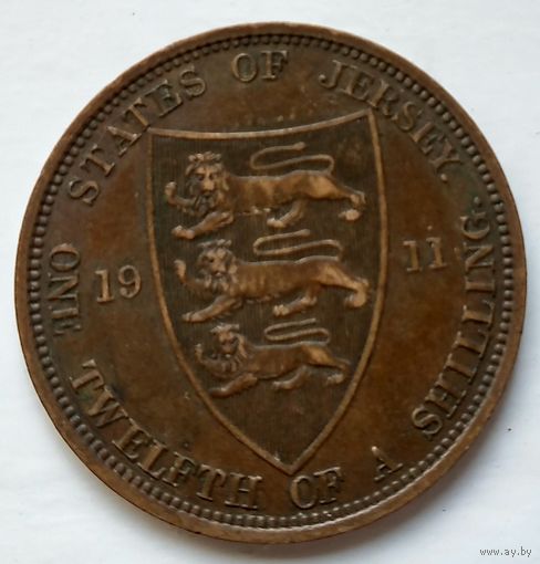 Джерси 1/12 шиллинга, 1911 1-10-22