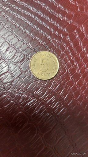Монета 5 сентов 1992г. Эстония. Хорошая!