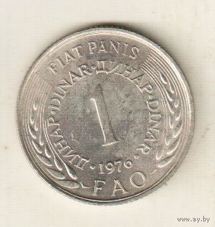 Югославия 1 динар 1976  ФАО