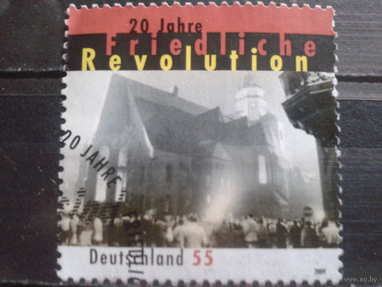 Германия 2009 Кирха в Лейпциге, революция Михель-1,0 евро гаш