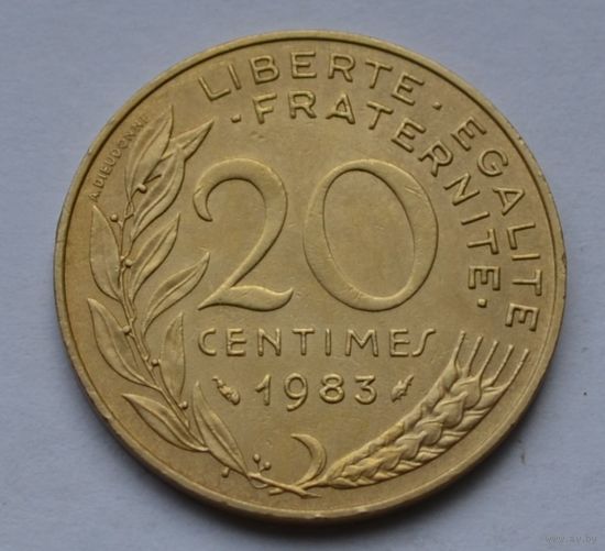 Франция, 20 сантимов 1983 г.