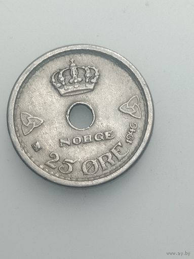 Норвегия 25 эре 1946 года .