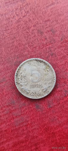 Индия 5 рупе 2001