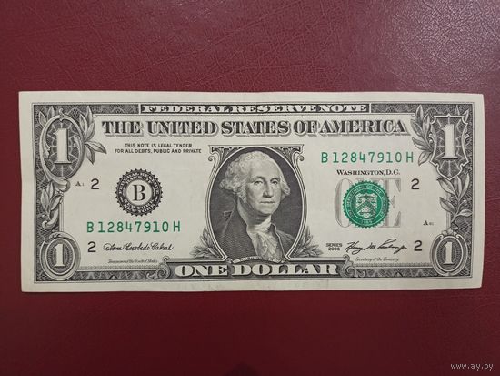 1 доллар США 2006, В (NEW YORK)