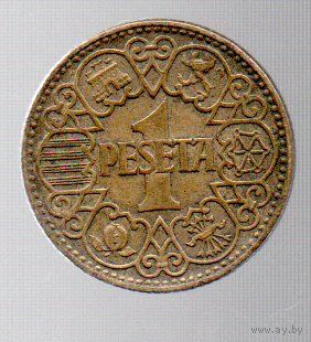Испания. 1 песета 1944