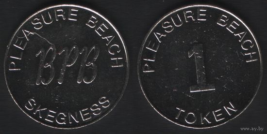 Pleasure Beach. Skegness. BPB -- Pleasure Beach. 1 Token тип2 (26,8мм8,46гр) (f0