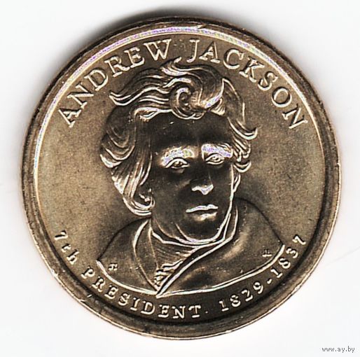 1 доллар США 2008 год 7-й Президент Эндрю Джексон двор Р _состояние aUNC