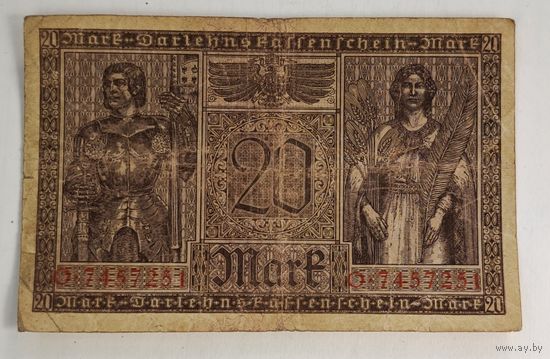 1918 год Германия 20 марок