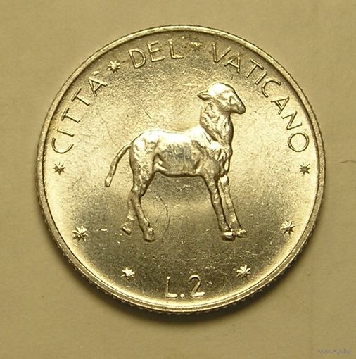 Ватикан, 2 Лиры 1973 Овечка