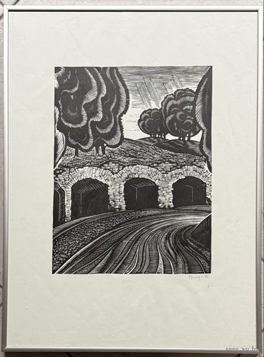 Селещук Н.М. Литография. 1975г. Размер 42х54 см.