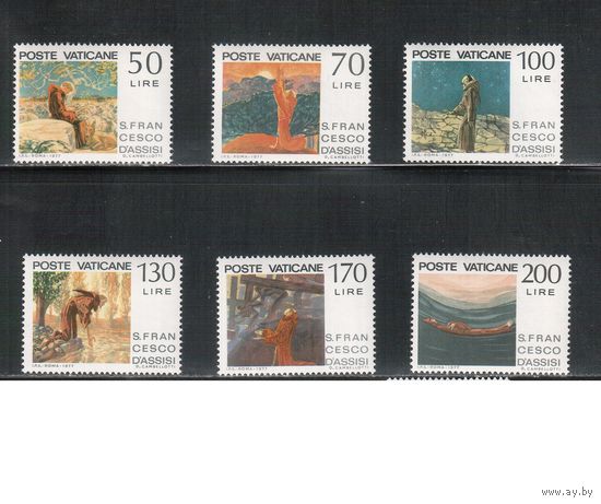 Ватикан-1977,(Мих.695-700)  ** , Религия, Живопись,(полная серия)