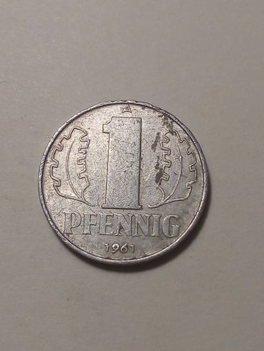 1 пфенниг ГДР 1961 год