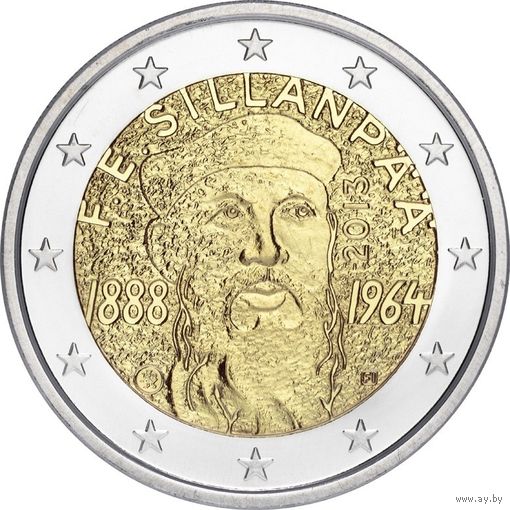 2 евро 2013 Финляндия Силланпяя  UNC из ролла