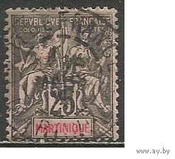 Мартиника. Аллегория. Мир и торговля. 1892г. Mi#33.