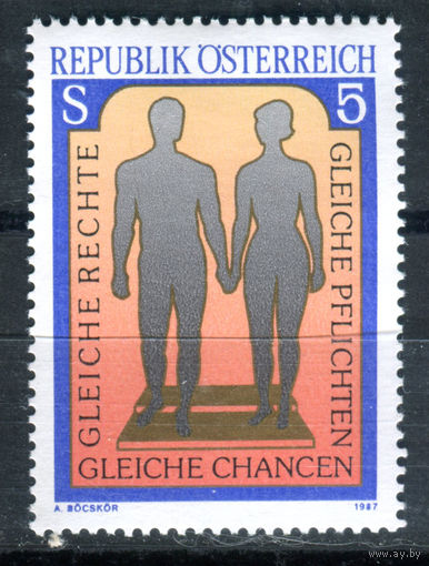 Австрия - 1987г. - Равенство мужчин и женщин - полная серия, MNH с пятнами на клее [Mi 1881] - 1 марка