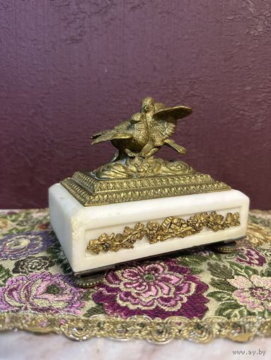 Старинное пресс-папье, бронза, камень, тяжелое, много лотов с рубля