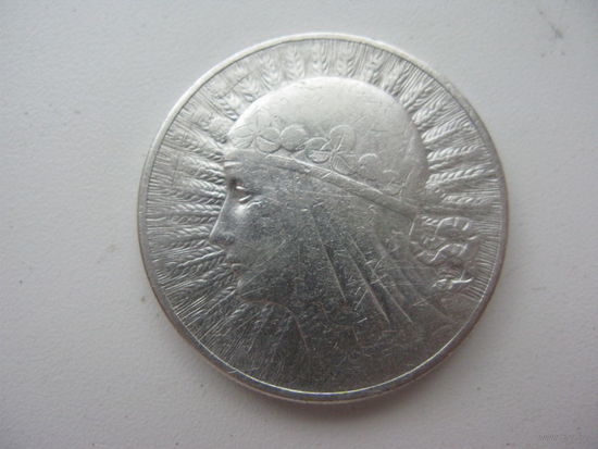 10 злотых 1932 Ядвига ( без знака под лапкой )
