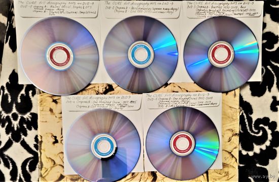 DVD MP3 The CURE полная дискография (Post-punk, Gothic rock, Darkwave, Alternative rock, New wave) - 5 DVD-9 (двусторонних)