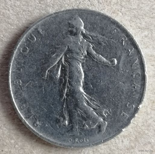 Франция 1 франк 1967 год, KM# 925