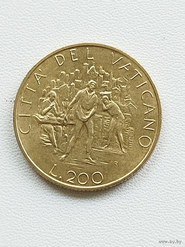 Ватикан 200 лир 1989 год