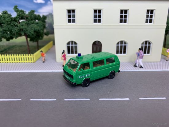 Volkswagen Transporter T3 POLIZEI (1). Масштаб НО 1:87.