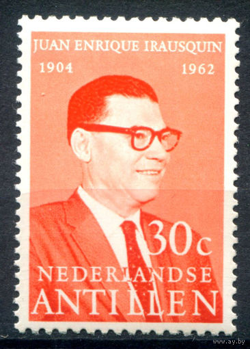 Нидерландские Антильские острова - 1972г. - Хуан Энрике Ираускин, политик, банкир - 1 марка - полная серия, MNH [Mi 249]. #3-WB-101-A-1