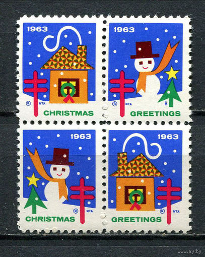 США - 1963 - Рождество и Новый год - 1 кварт. MNH.  (LOT Gd21)-T10P37
