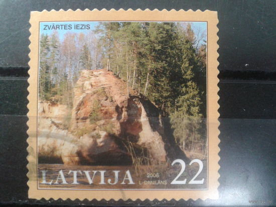 Латвия, 2006. Памятники природы, скала