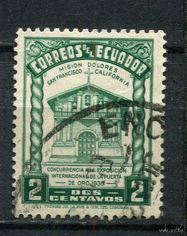 Эквадор - 1939 - Миссия Долорес, Сан-Франциско 2С - [Mi.421] - 1 марка. Гашеная.  (LOT Fd35)-T10P49