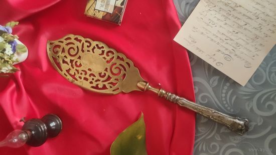 НОЖ ЛОПАТКА ДЛЯ ДЕСЕРТОВ ручка серебро