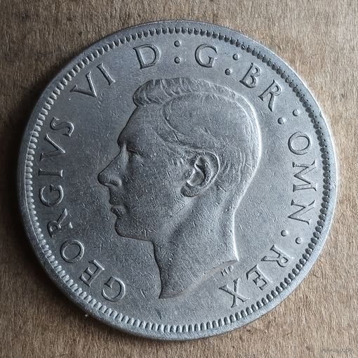 Великобритания 1/2 кроны 1949 г., KM# 879