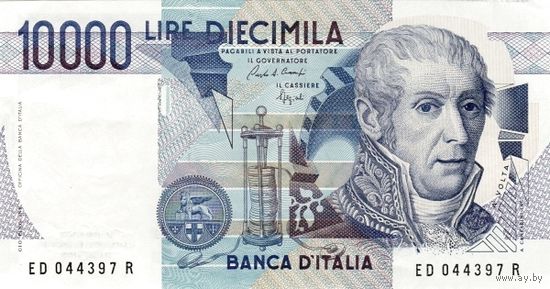 Италия 10000 лир образца 1984 года UNC p112b серия NE