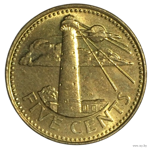 Барбадос 5 центов, 1989