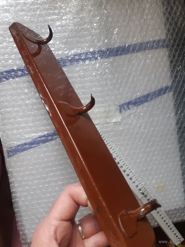 Вешалка с крючками эмалированная старая. 60е годы, клеймо. СОХРАН!