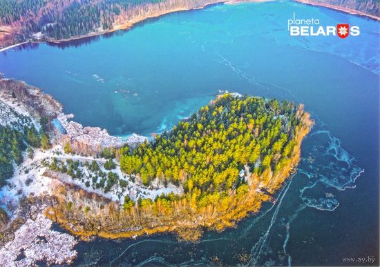 Планета Беларусь, озеро Изубрица, 2019, вариант 2, тираж 1000 экз.