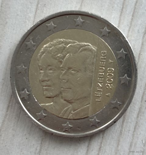 2 евро Люксембург 2009, 90 лет вступления на престол Герцогини Шарлотты