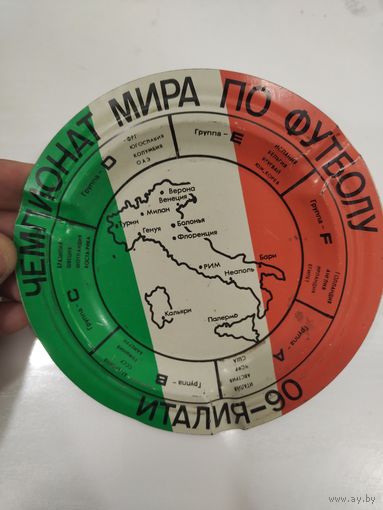 Пепельница " чемпионат мира по футболу  Италия-90 "