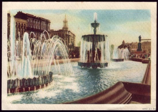 1953 год Москва Фонтаны на Пушкинской