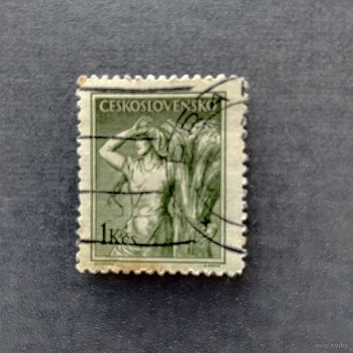 Марка Чехословакия 1954 год Стандарт