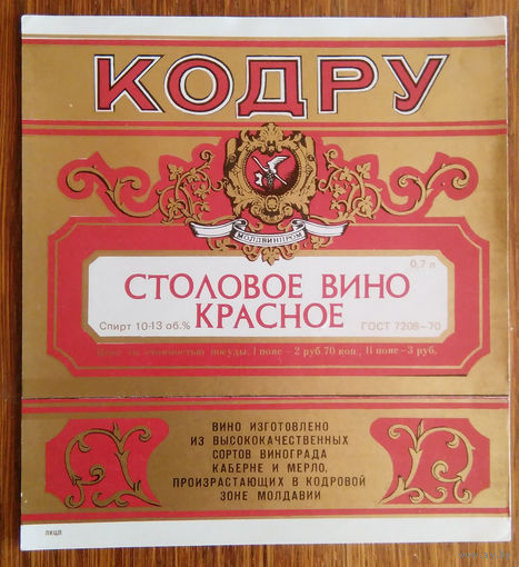 Этикетка. вино.Молд.ССР. 0201