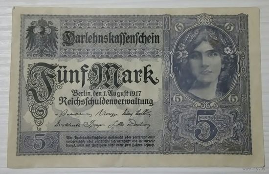 Берлин 5 марок 1917