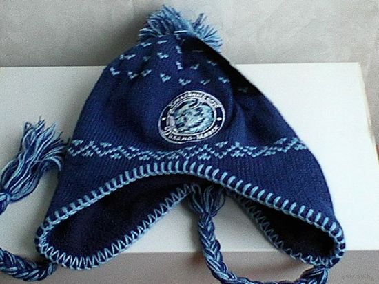 Шапка -"Скандинавка" - С  Логотипом - "Хоккейный Клуб - "Динамо" Минск" - Размер 56-58.