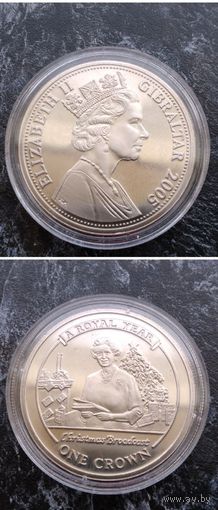 Распродажа !!! Гибралтар 1 крона (Королевский год - Рождественский прямой эфир) 2005 г. UNC