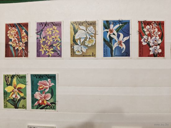 РАСПРОДАЖА КОЛЛЕКЦИИ. Вьетнам, марки "цветы"