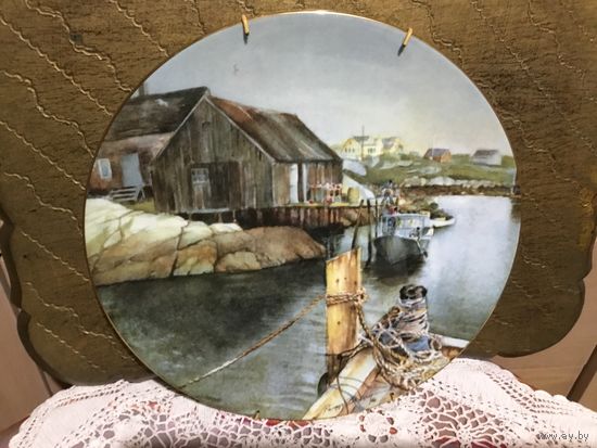 Тарелка Коллекционная Пристань Royal Doulton 26 см Англия