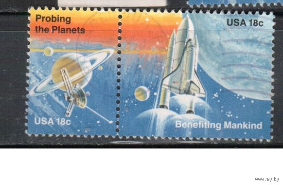 США-1981, (Мих.1485-1486) ,  гаш. , Космос, 2 марки